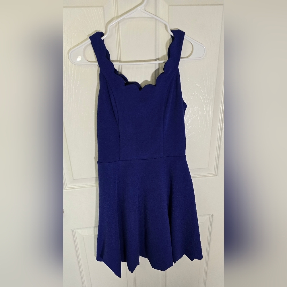 Altar'd State Womens Blue Scalloped Tank Dress Small - Picture 9 of 9